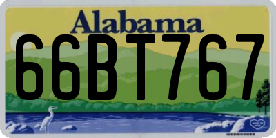 AL license plate 66BT767