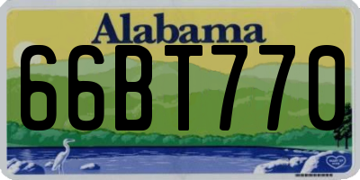 AL license plate 66BT770