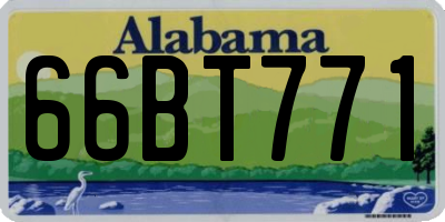 AL license plate 66BT771