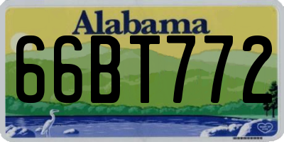 AL license plate 66BT772