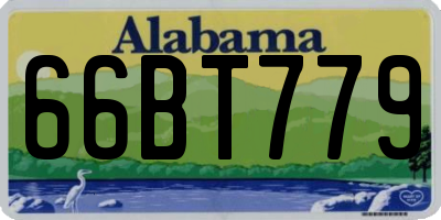 AL license plate 66BT779