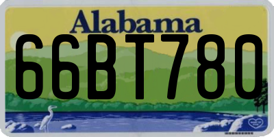 AL license plate 66BT780