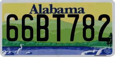 AL license plate 66BT782