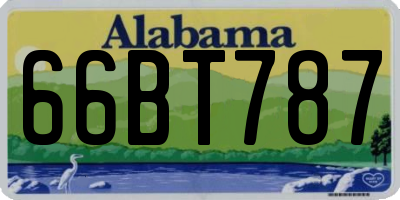 AL license plate 66BT787