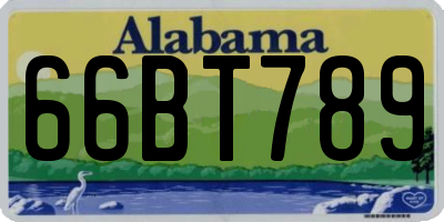 AL license plate 66BT789