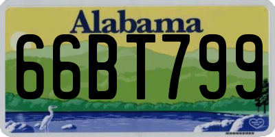 AL license plate 66BT799