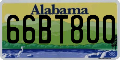 AL license plate 66BT800
