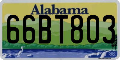 AL license plate 66BT803
