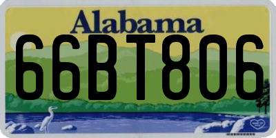 AL license plate 66BT806