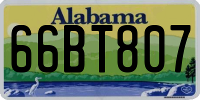 AL license plate 66BT807
