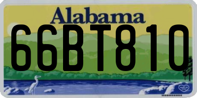 AL license plate 66BT810