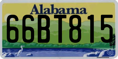 AL license plate 66BT815