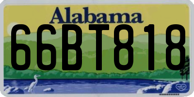 AL license plate 66BT818