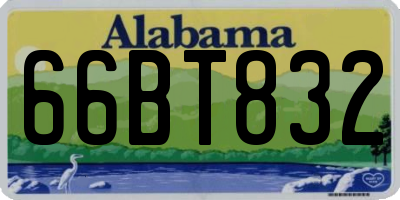AL license plate 66BT832