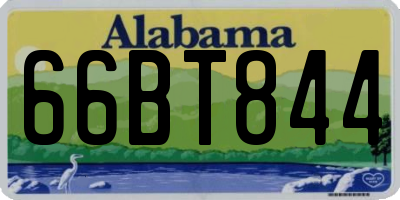 AL license plate 66BT844