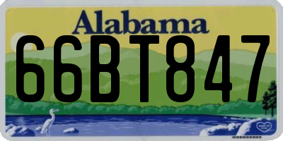 AL license plate 66BT847