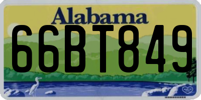AL license plate 66BT849