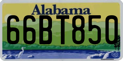 AL license plate 66BT850