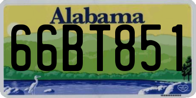AL license plate 66BT851