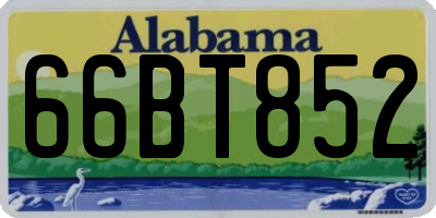 AL license plate 66BT852