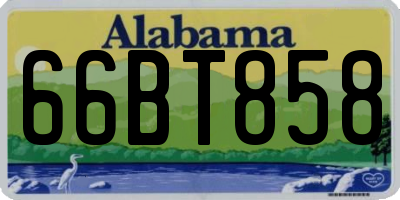 AL license plate 66BT858