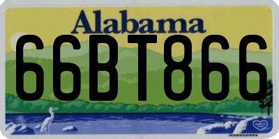 AL license plate 66BT866