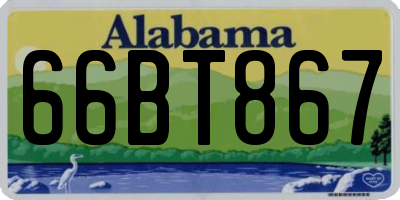 AL license plate 66BT867