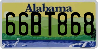 AL license plate 66BT868