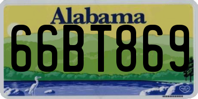 AL license plate 66BT869