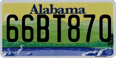 AL license plate 66BT870