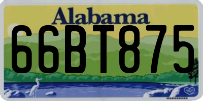 AL license plate 66BT875