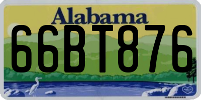 AL license plate 66BT876