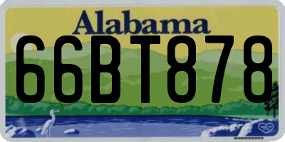 AL license plate 66BT878