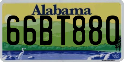 AL license plate 66BT880