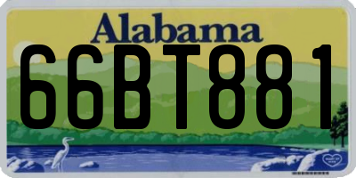AL license plate 66BT881
