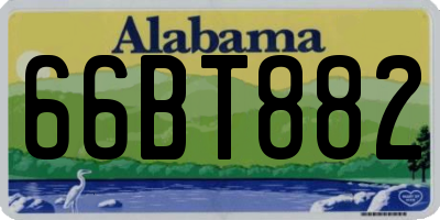 AL license plate 66BT882