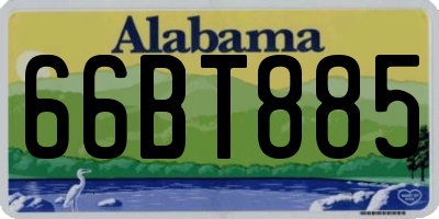 AL license plate 66BT885