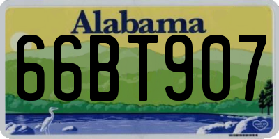 AL license plate 66BT907