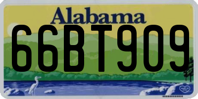 AL license plate 66BT909