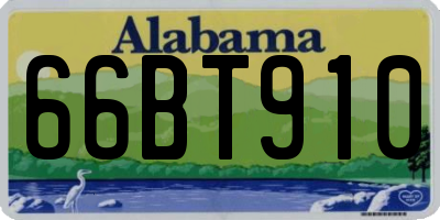 AL license plate 66BT910