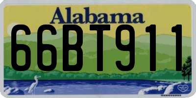 AL license plate 66BT911