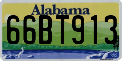 AL license plate 66BT913