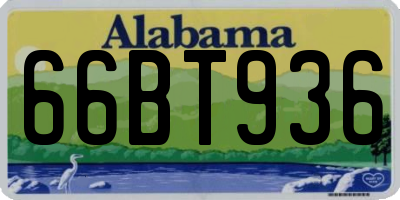 AL license plate 66BT936