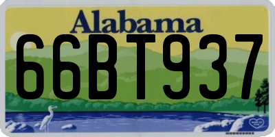 AL license plate 66BT937