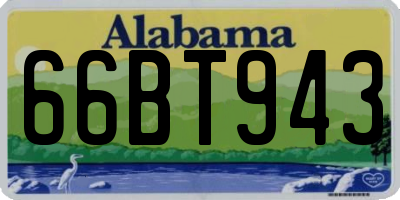 AL license plate 66BT943