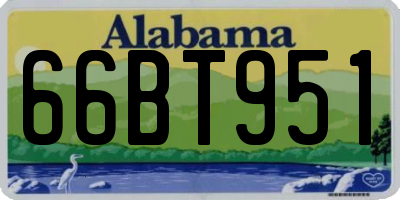 AL license plate 66BT951