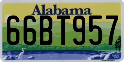 AL license plate 66BT957