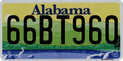 AL license plate 66BT960
