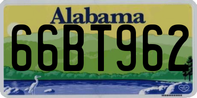 AL license plate 66BT962