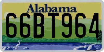 AL license plate 66BT964